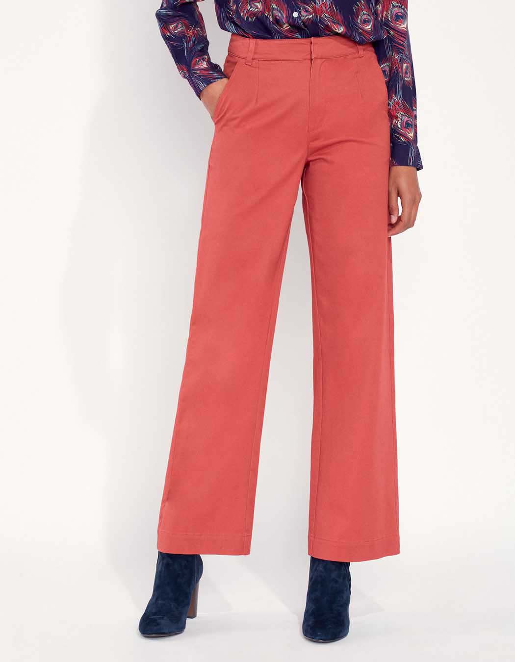 Pantalon coton jambe large CRAZY