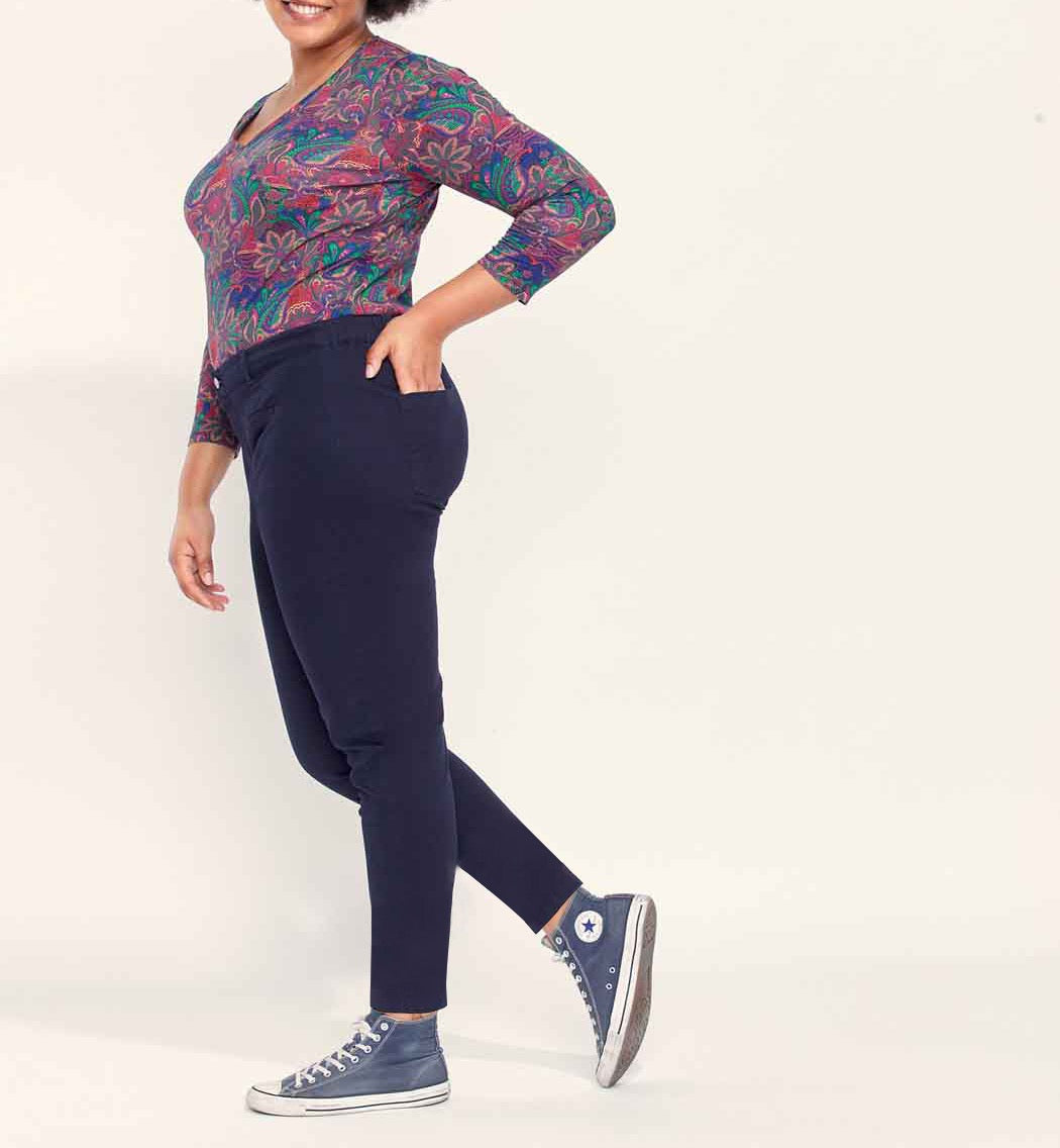 Pantalon cigarette grande taille CLAUDIA