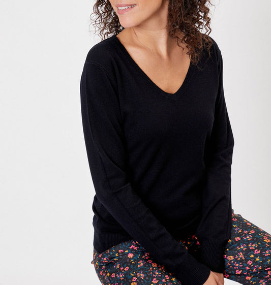 Pull maille col v HAYA