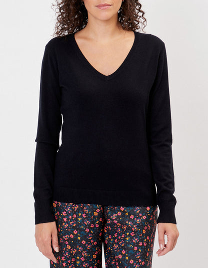 Pull maille col v HAYA