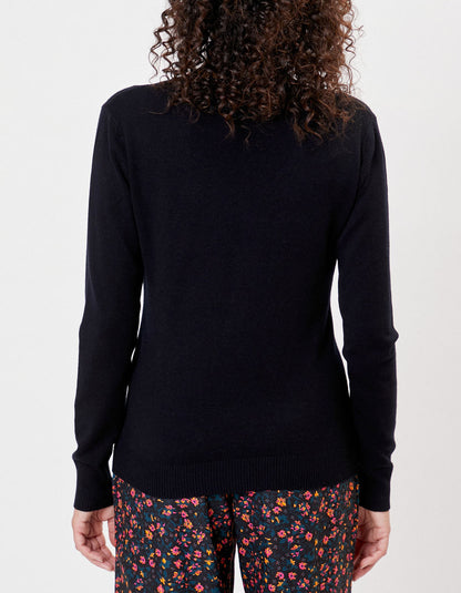 Pull maille col v HAYA