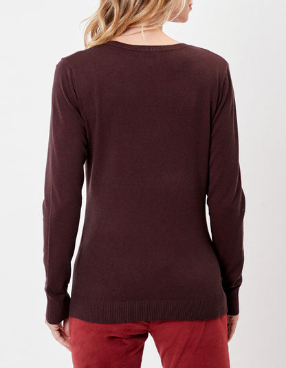 Pull maille col v HAYA