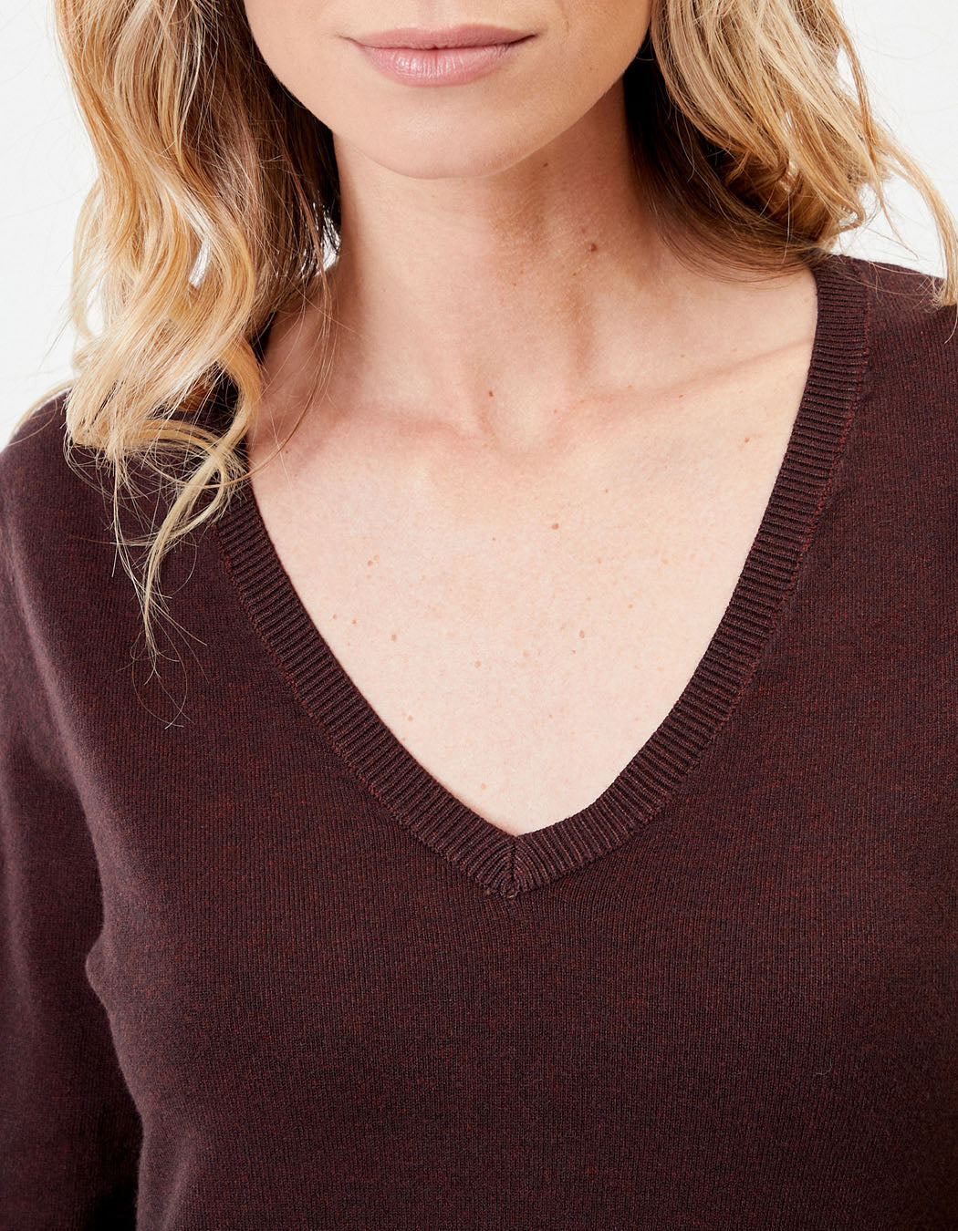 Pull maille col v HAYA