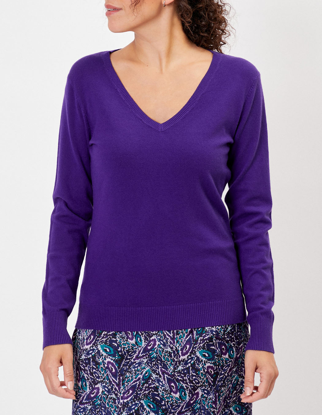 Pull maille col v HAYA