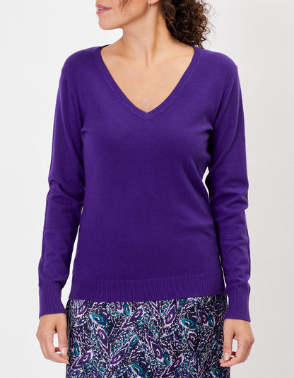 Pull maille col v HAYA