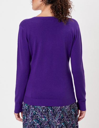 Pull maille col v HAYA