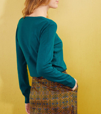 Pull maille col v HAYA