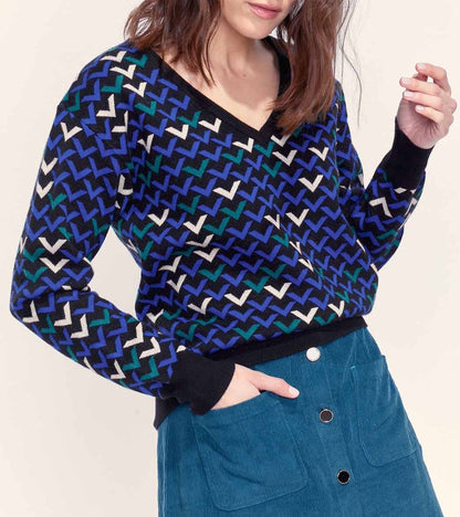 Pull jacquard à motif JAYDEN
