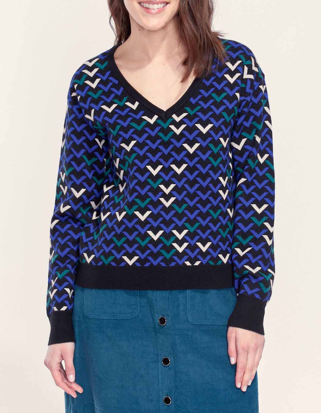 Pull jacquard à motif JAYDEN