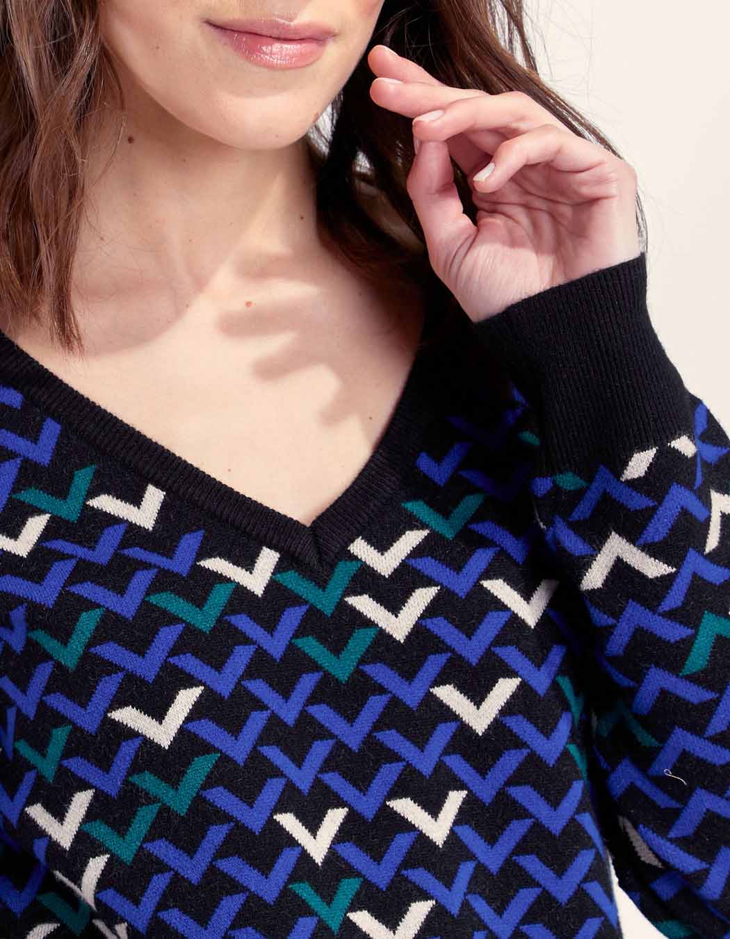 Pull jacquard à motif JAYDEN
