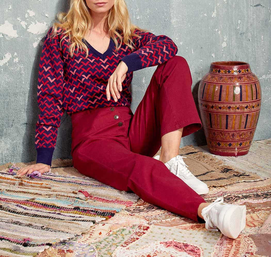 Pull jacquard à motif JAYDEN