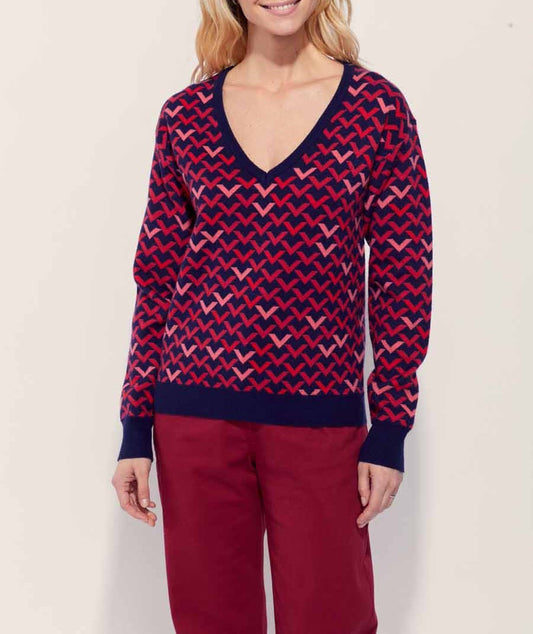 Pull jacquard à motif JAYDEN
