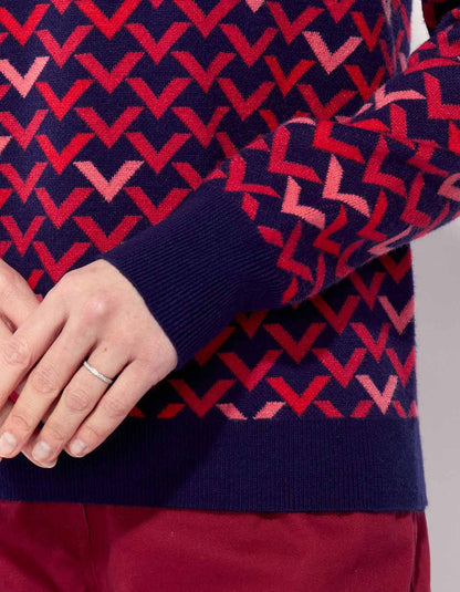Pull jacquard à motif JAYDEN