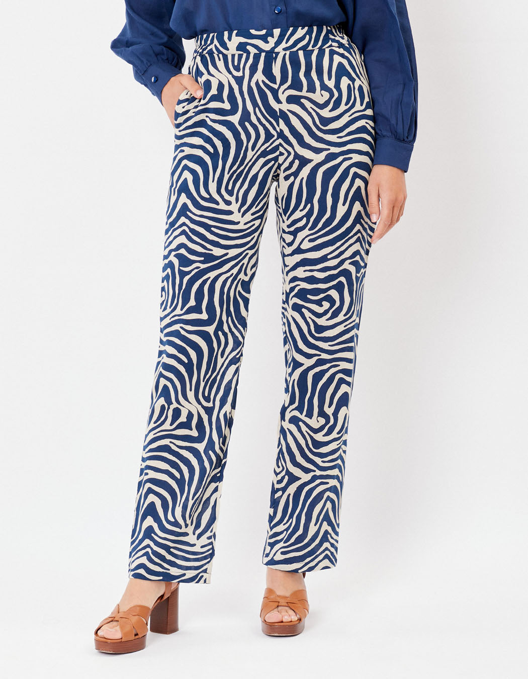 Pantalon droit coton bio JONA PRINT