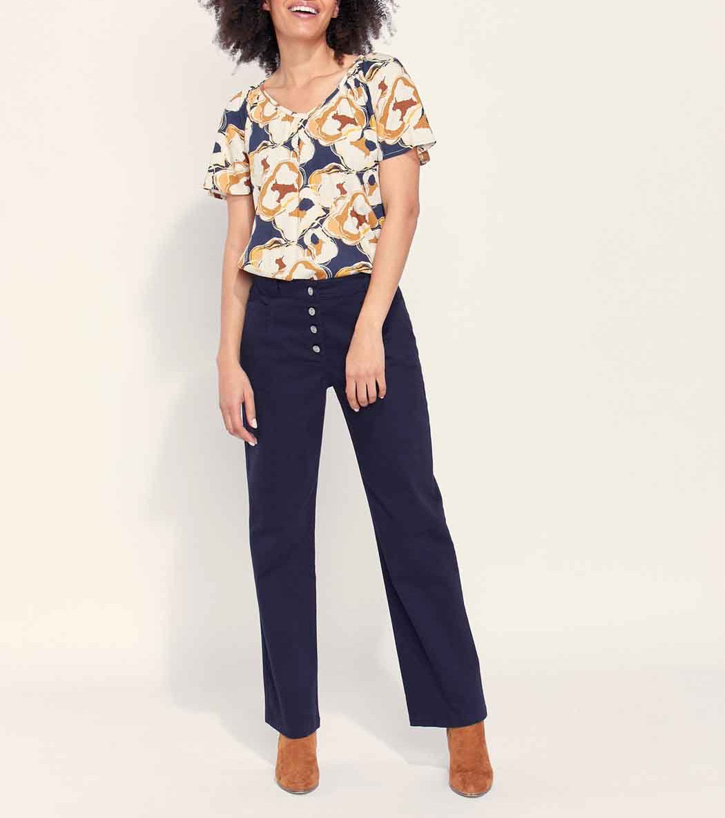 Pantalon droit large coton LAMITTA