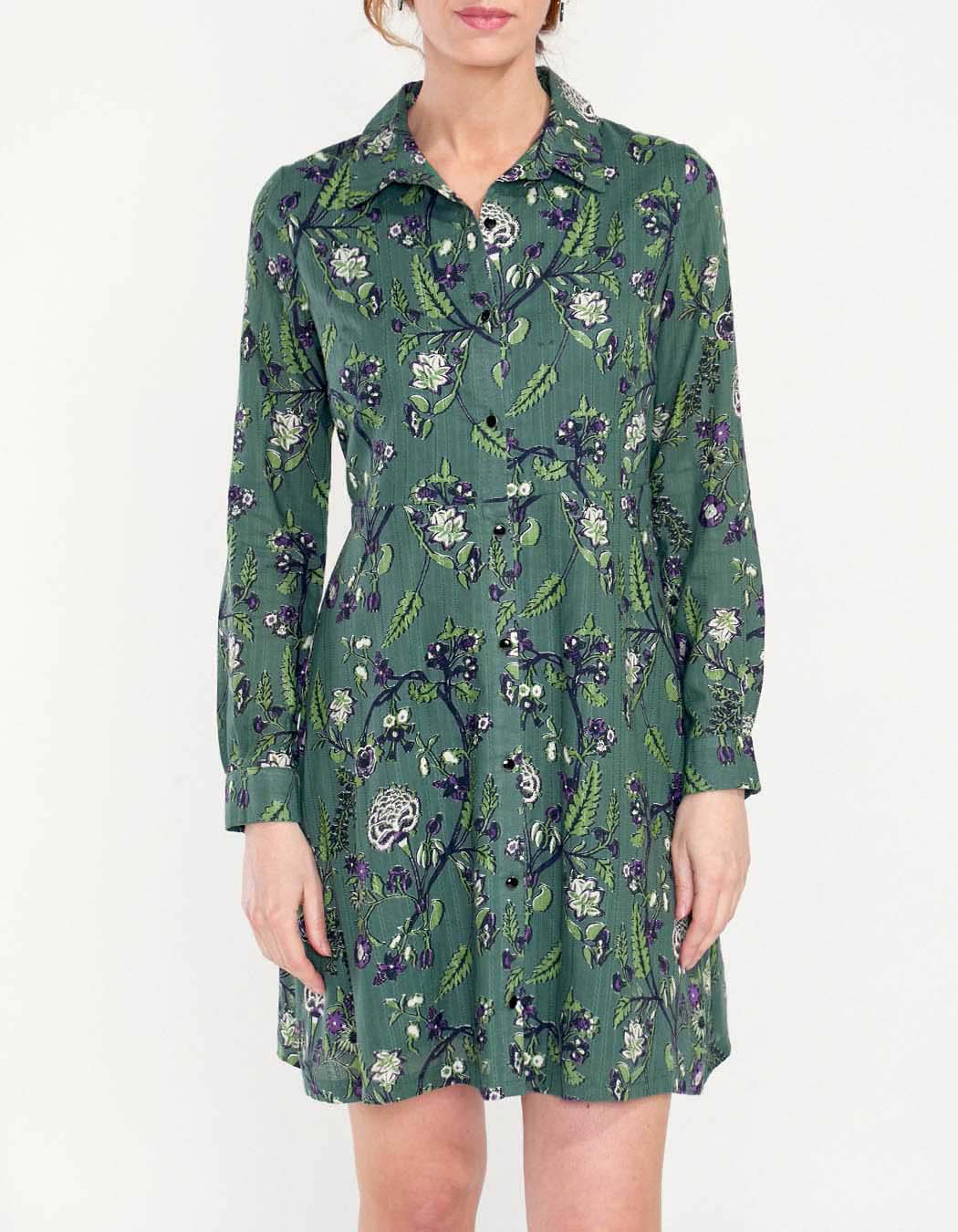 Robe chemise coton bio AGRA