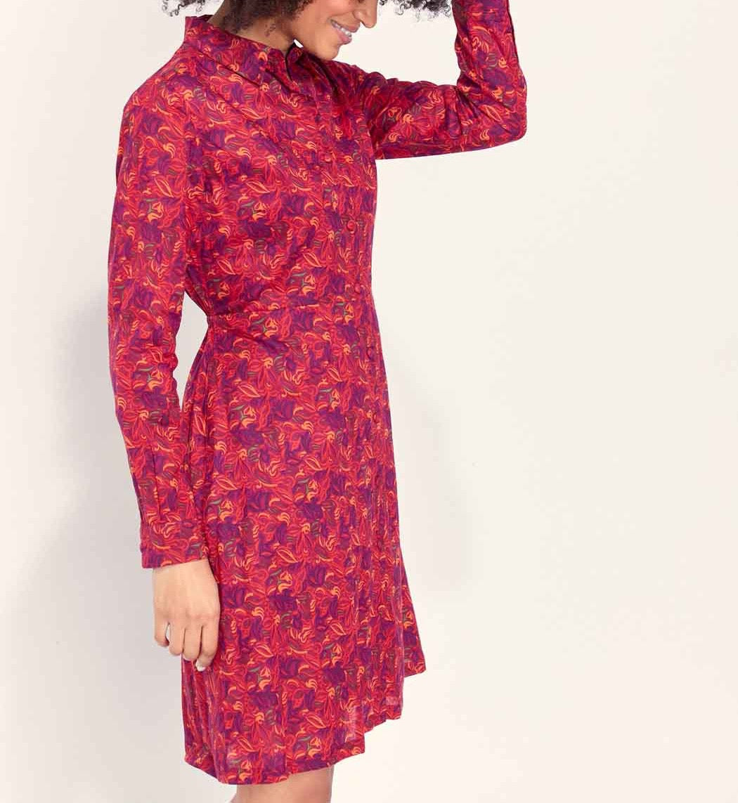 Robe chemise coton bio imprimé AGRA