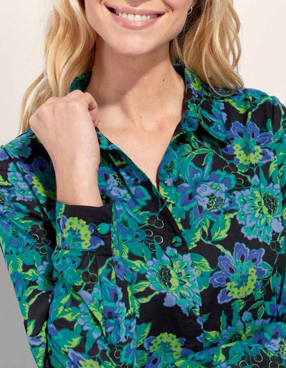 Robe chemise coton bio imprimé AGRA