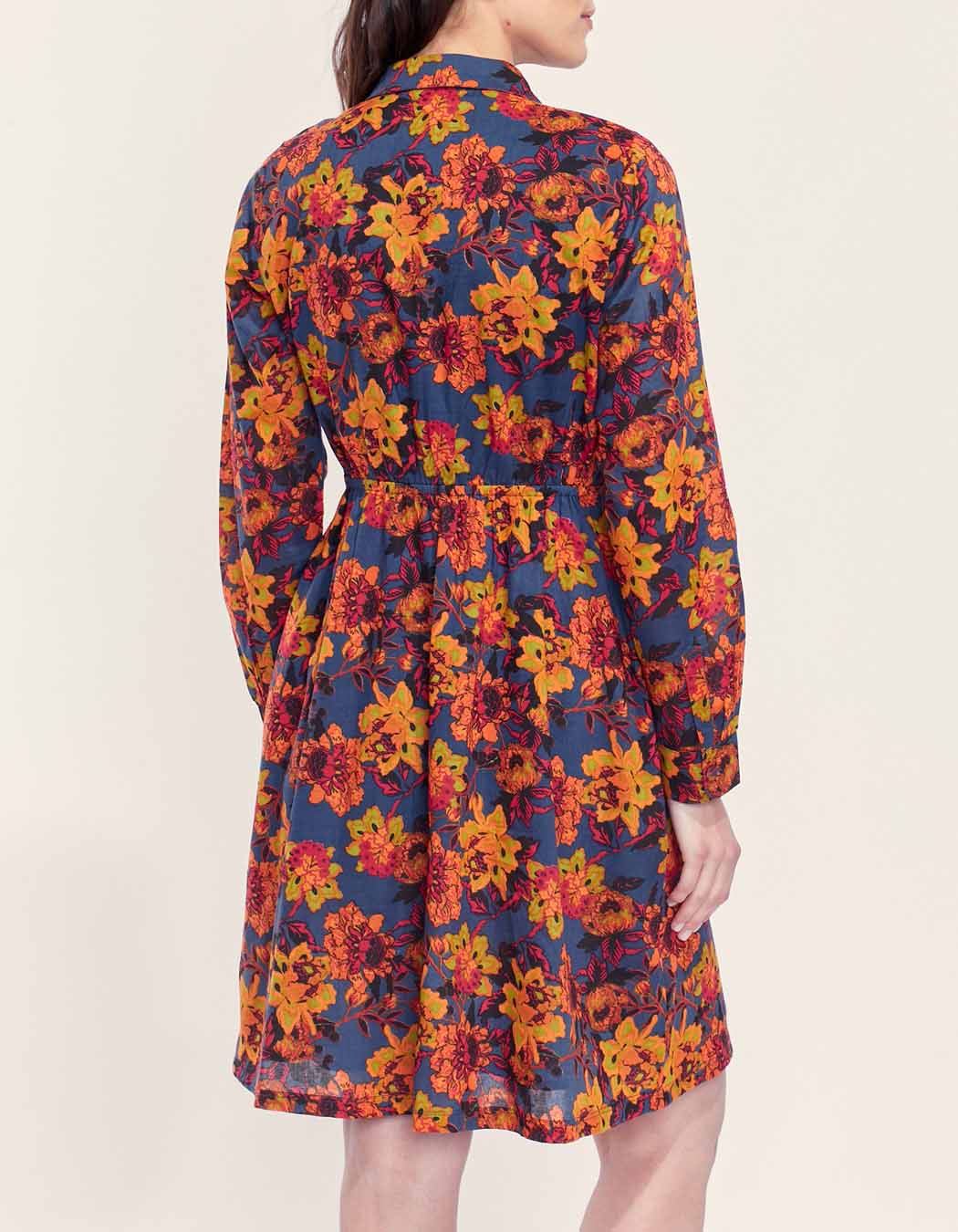 Robe chemise coton bio imprimé AGRA