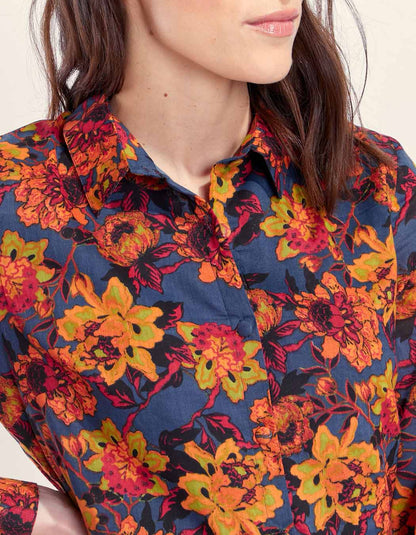 Robe chemise coton bio imprimé AGRA