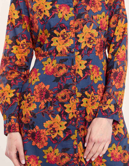 Robe chemise coton bio imprimé AGRA