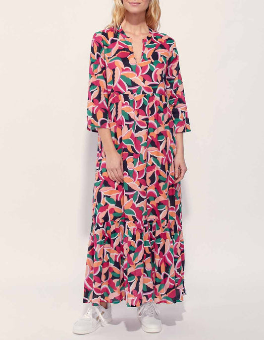 Robe longue bohème coton bio imprimé CATAYA