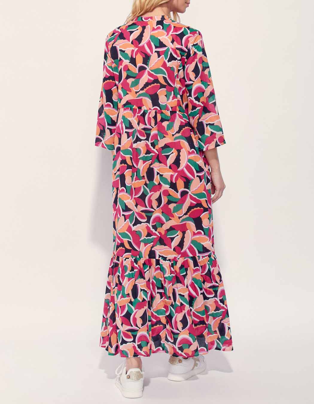 Robe longue bohème coton bio imprimé CATAYA