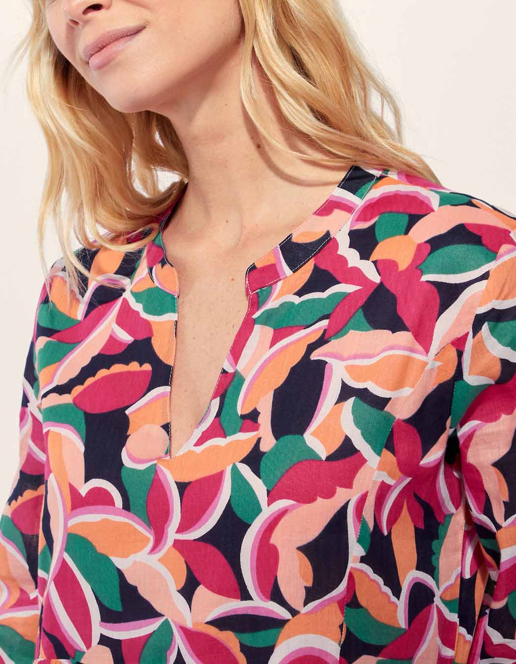 Robe longue bohème coton bio imprimé CATAYA