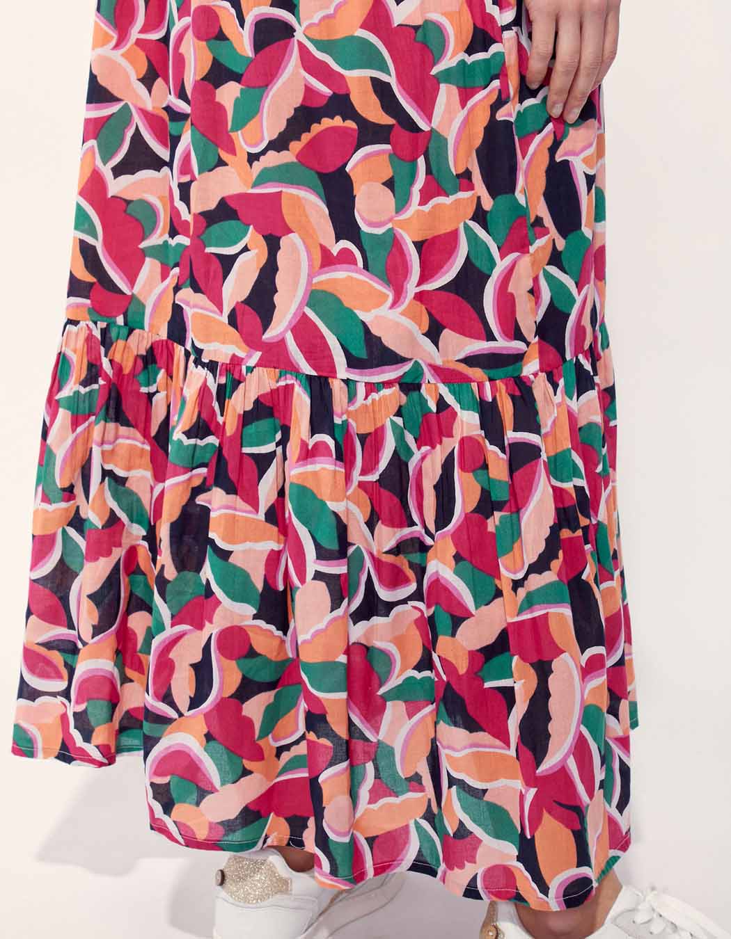 Robe longue bohème coton bio imprimé CATAYA