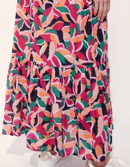 Robe longue bohème coton bio imprimé CATAYA