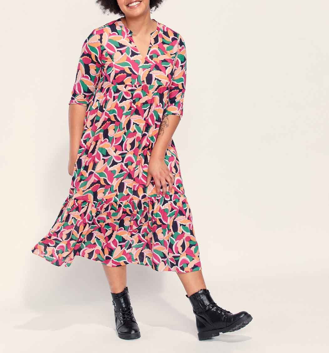 Robe longue bohème coton bio imprimé CATAYA