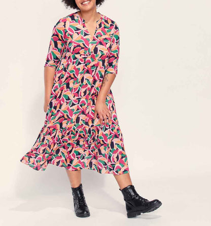 Robe longue bohème coton bio imprimé CATAYA