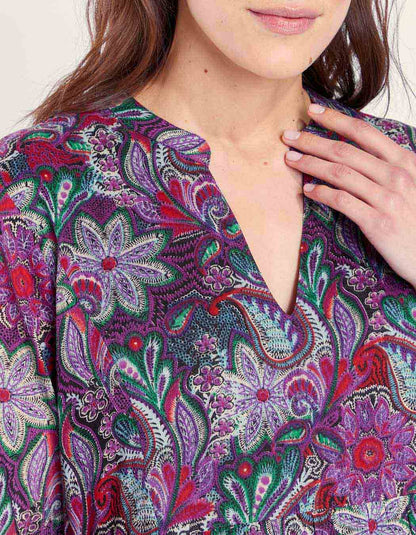 Robe longue bohème coton bio imprimé CATAYA