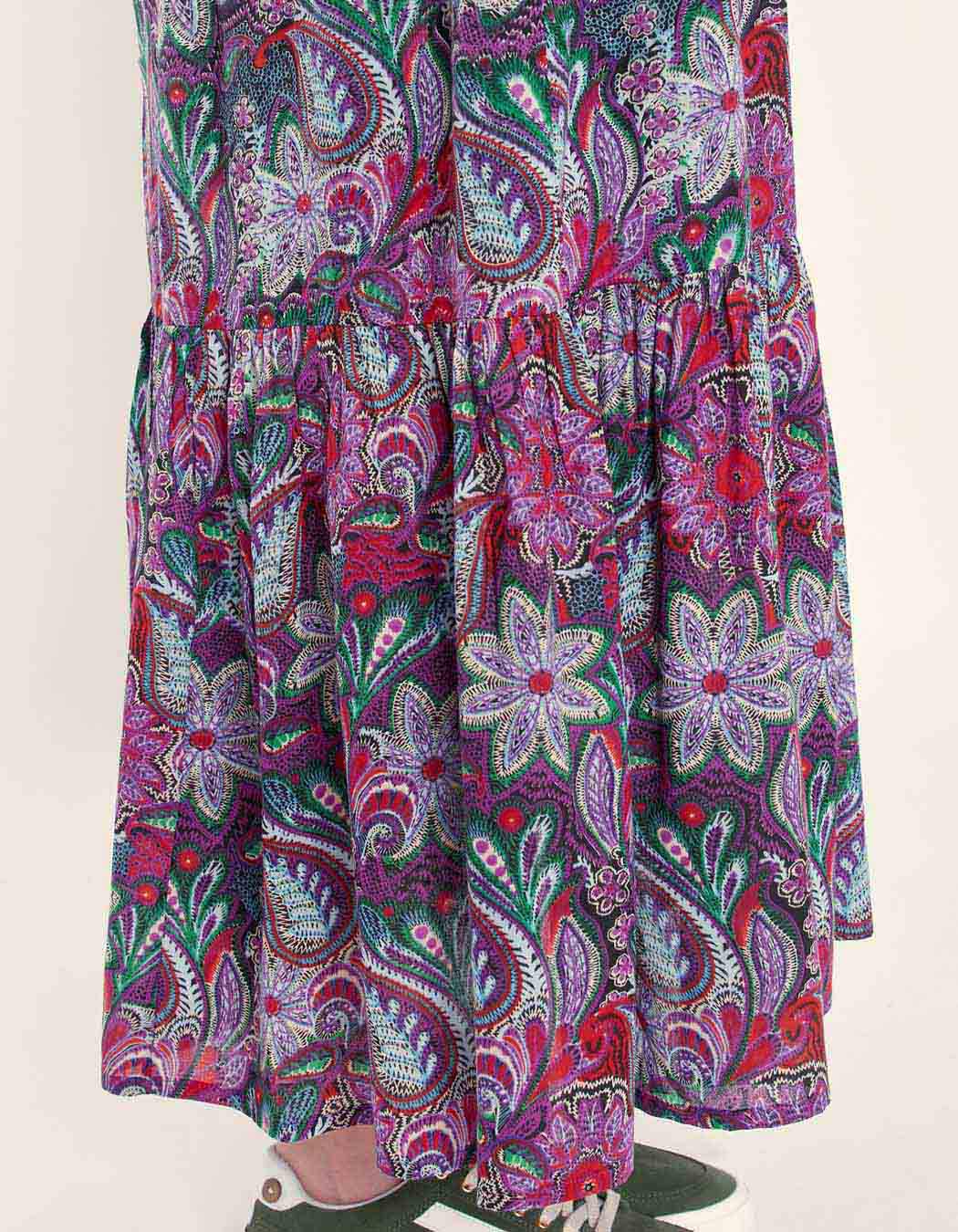 Robe longue bohème coton bio imprimé CATAYA