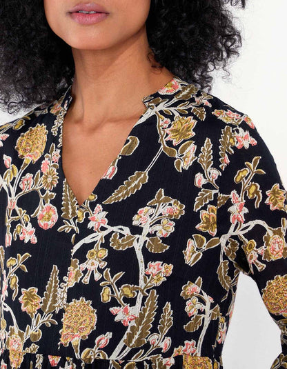 Robe coton volantée imprimée MIYAMA