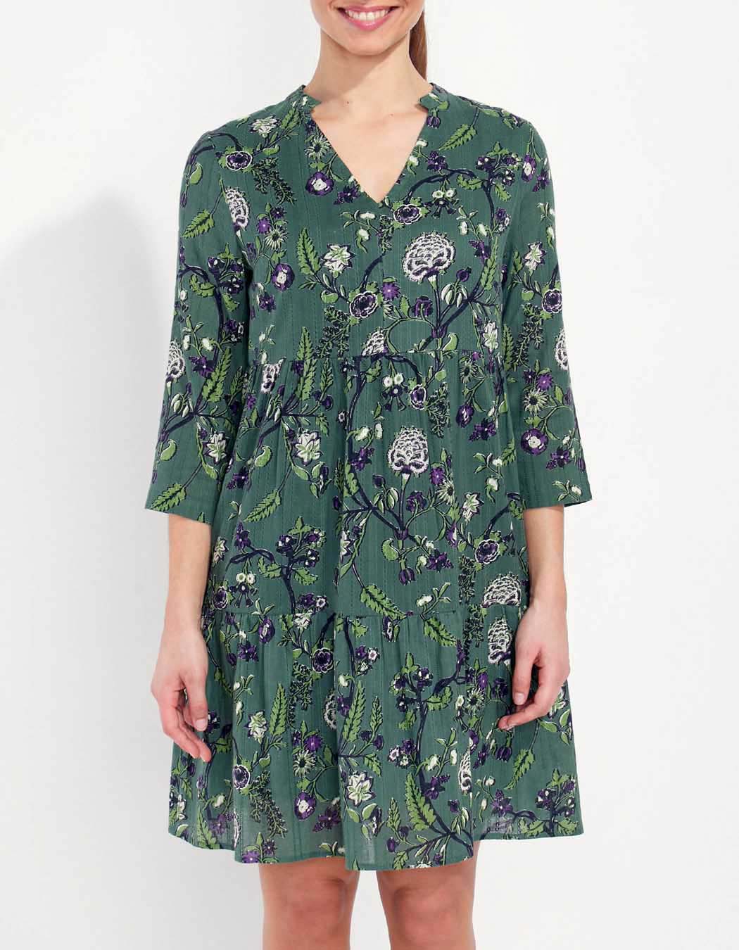 Robe coton volantée imprimée MIYAMA