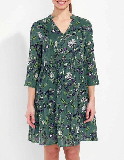 Robe coton volantée imprimée MIYAMA
