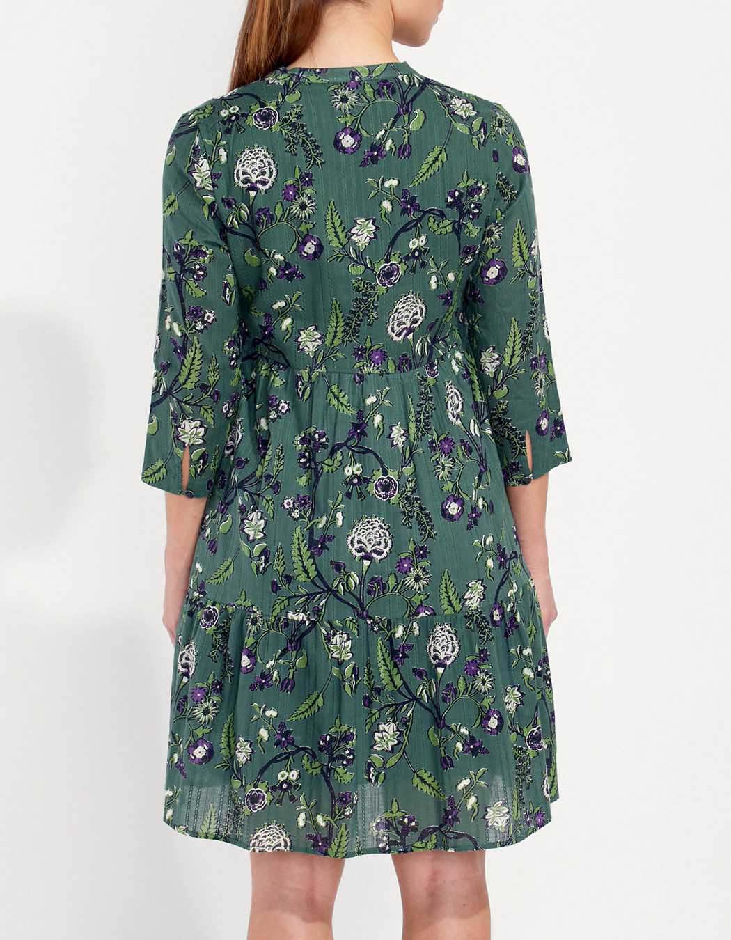 Robe coton volantée imprimée MIYAMA