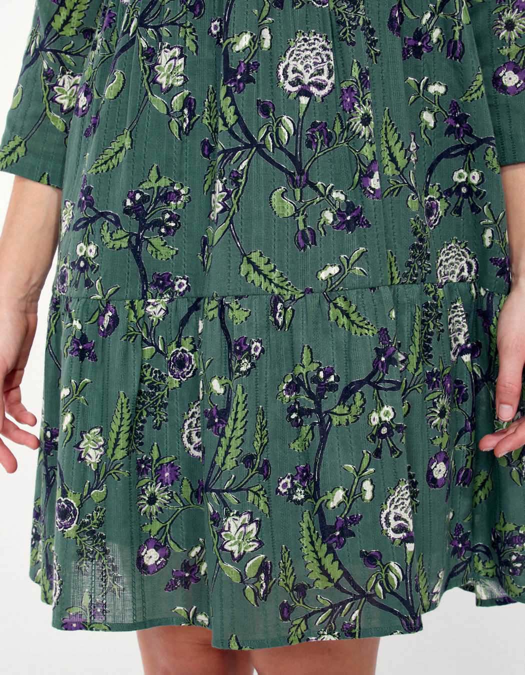 Robe coton volantée imprimée MIYAMA