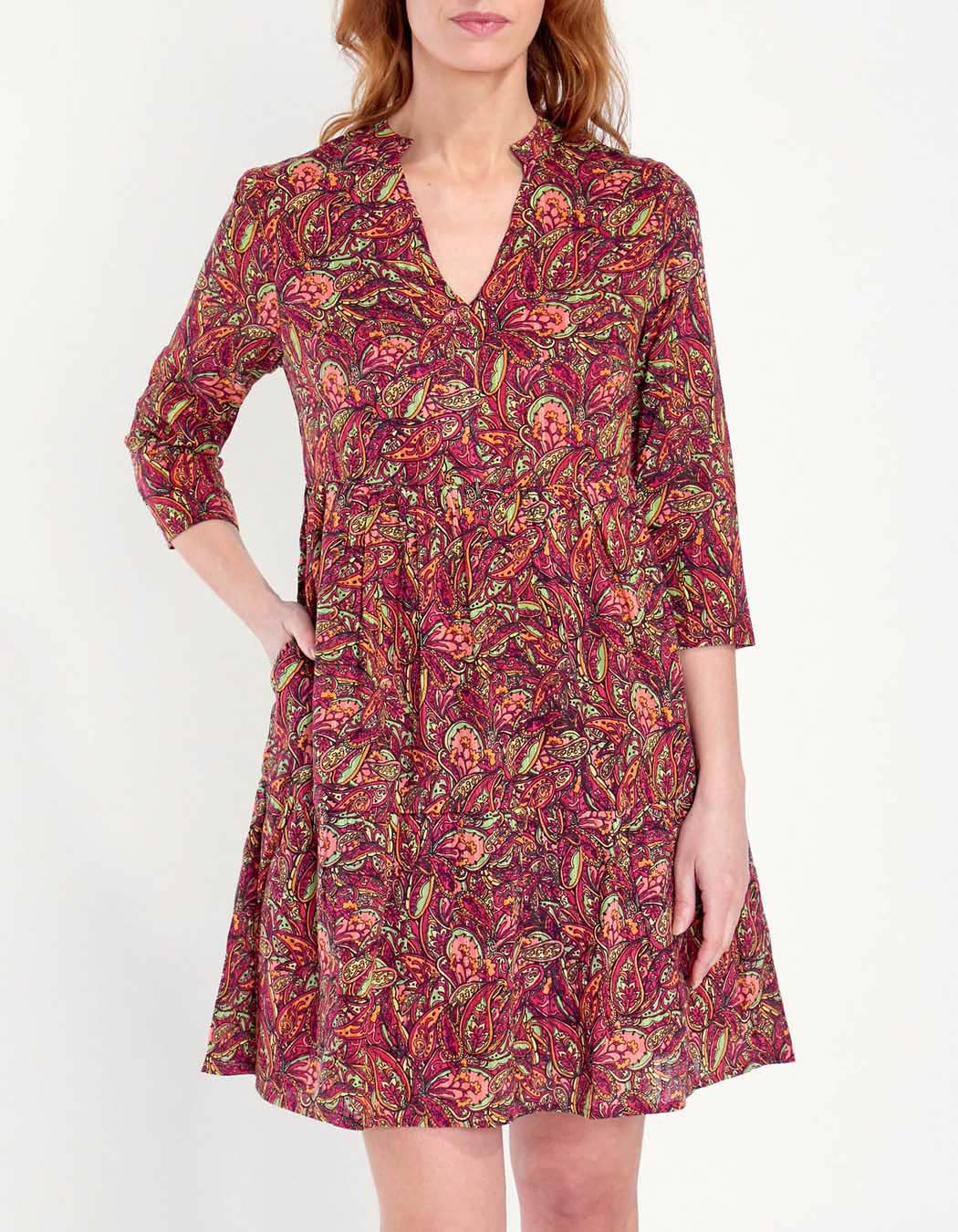 Robe coton volantée imprimée MIYAMA
