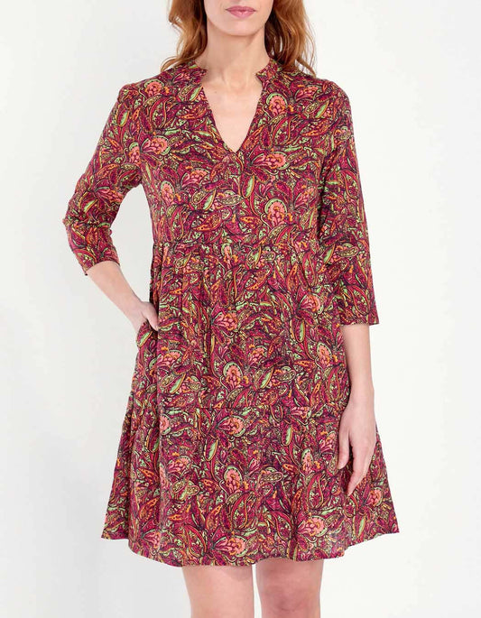 Robe coton volantée imprimée MIYAMA