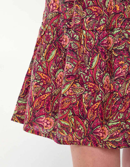 Robe coton volantée imprimée MIYAMA
