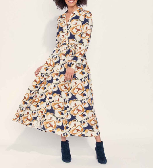 Robe chemise longue imprimée ALI