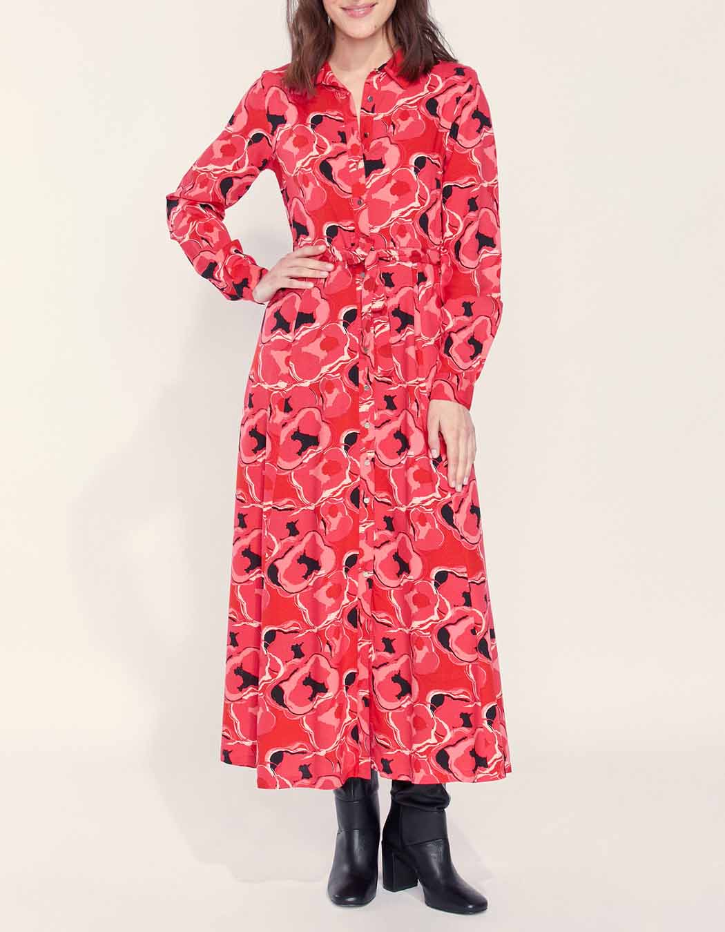 Robe chemise longue imprimée ALI