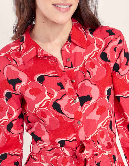 Robe chemise longue imprimée ALI