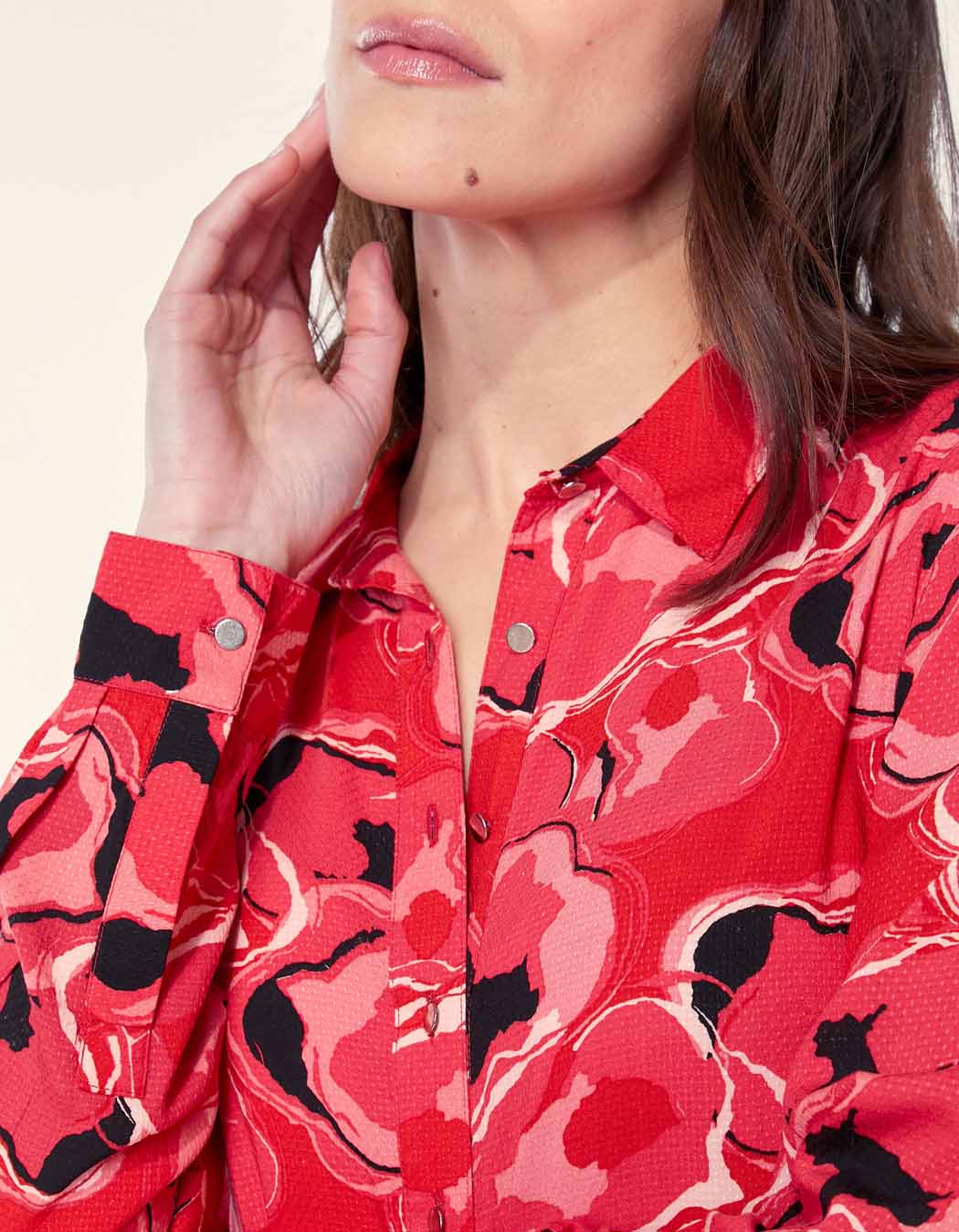 Robe chemise longue imprimée ALI