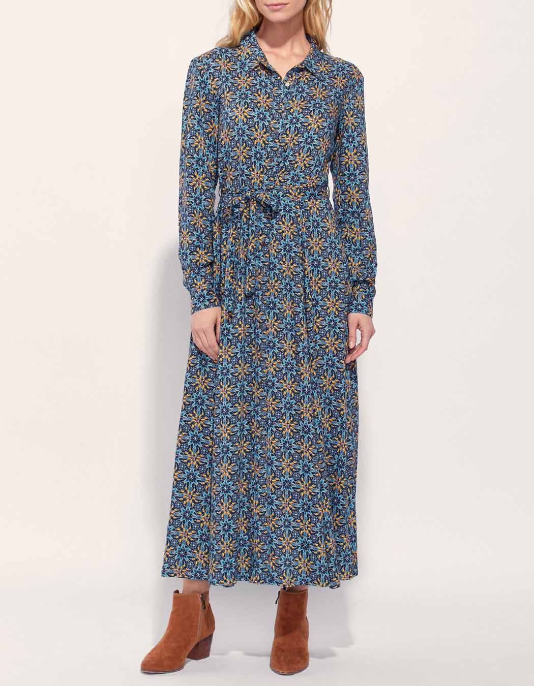 Robe chemise longue imprimée ALI