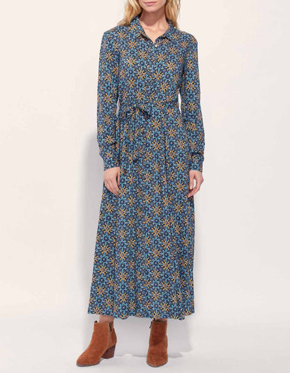 Robe chemise longue imprimée ALI