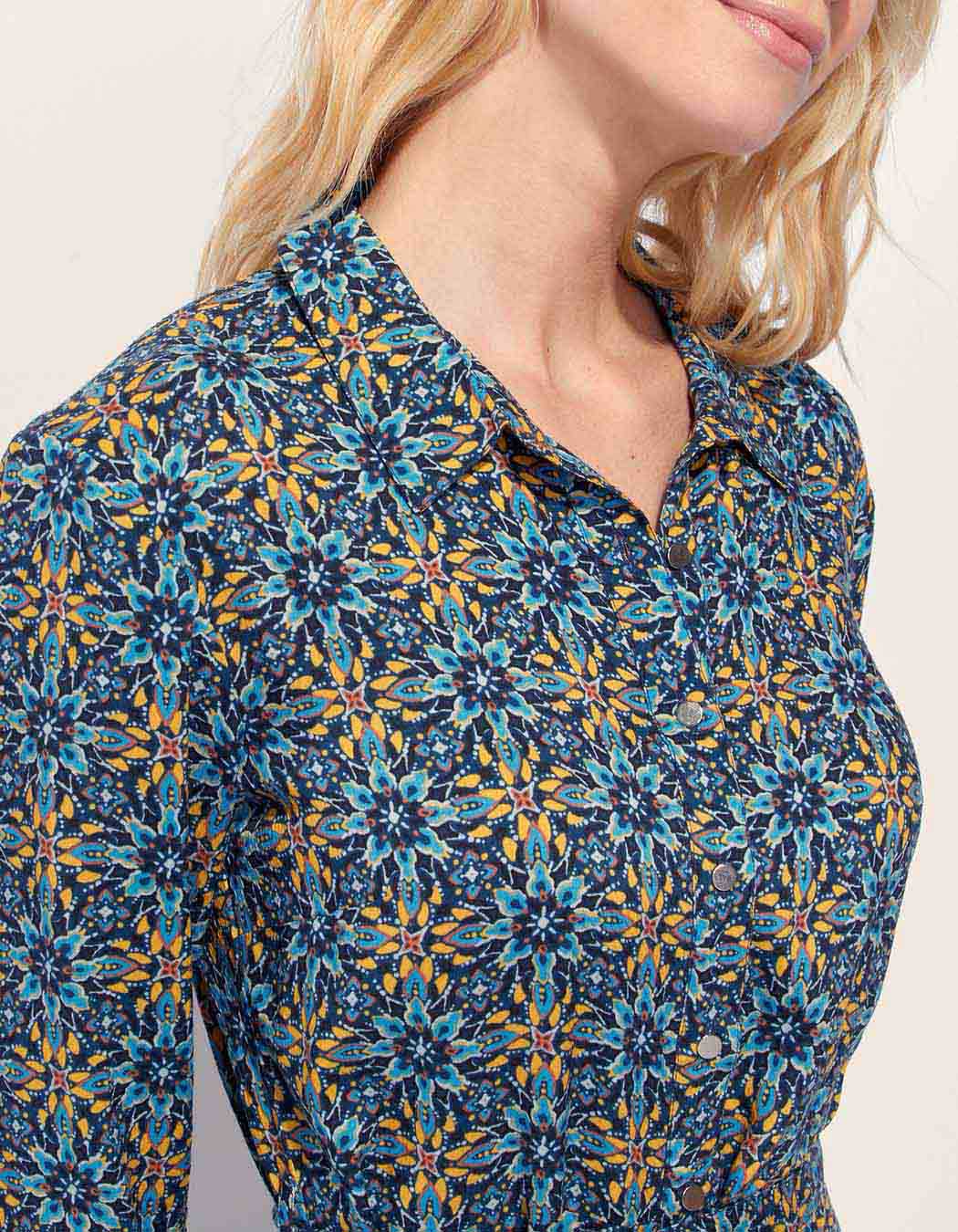 Robe chemise longue imprimée ALI