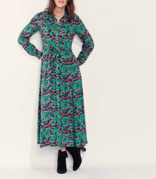 Robe chemise longue imprimée ALI
